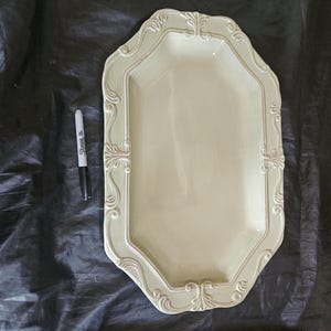 JC Penney home collection green platter plate.