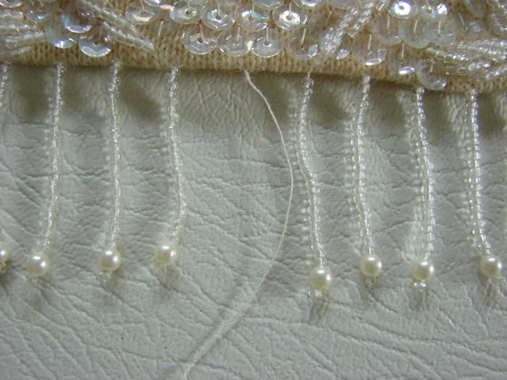 Cream Dream - Vintage Sequin Beaded Zip Back Tank… - image 10