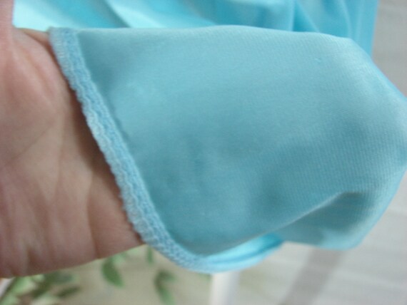 Baby Doll Blue - Ruche front floral applique vint… - image 7
