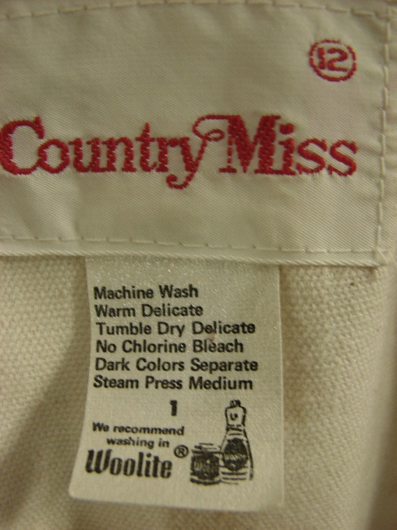 Country Miss - Brown Gingham Cream Canvas Cotton … - image 7