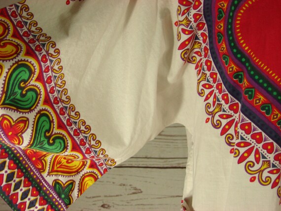 Be Still My- Heart Motif Vintage Dashiki Dasheki … - image 9