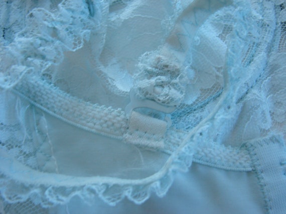 Ice Ice Baby  Ice Blue Pale Floral Lace Vintage J… - image 7