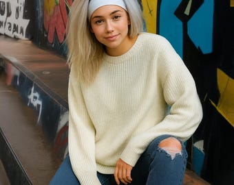 Oversized Strickpullover: Weicher Slouchy Pullover, Relaxed Fit