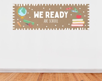 Back to School Banner Template | 2x6' Printable Welcome Sign (Digital Download)