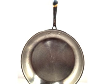 Vintage gebrauchte Edelstahl 12 "Bratpfanne / Pfanne mit Edelstahlgriff