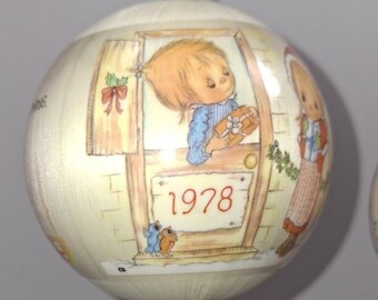 Zestaw 6 zabytkowych ozdób choinkowych Hallmark Betsy Clark