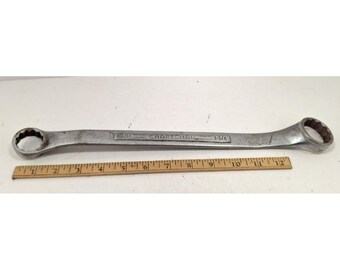 1 1/16" X 1 1/4" Off Set Double Box End Craftsman Wrench Forged In USA Model V