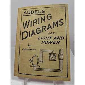 Vintage AUDELS-bedradingsschema's voor licht en stroom, boek 1944