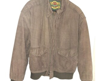 Używana kurtka Cayenne Brown Leather Bombers w rozmiarze S