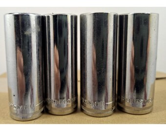4 Craftsman Metric 2 1/2 Deep 12 Point Sockets 16, 17, 18 & 19MM 3/8 Dr