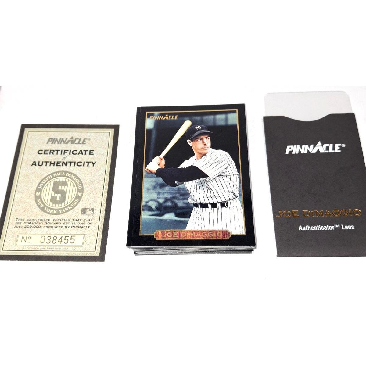 1993 Joe Dimaggio Score Pinnacle 30 Card Set With Authenticator