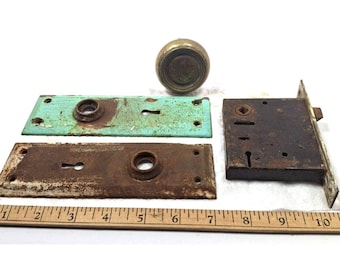 Lot Of 4 Antique Door Lock Hardware