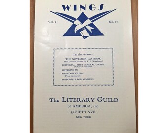 Listopad 1928 Tom 2 Numer 10 Wings Wydanie Gildii Literackiej