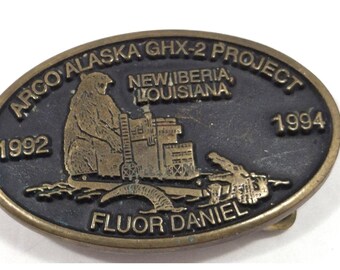 Klamra do paska Arco Alaska GHX-2 Project Brass Anacortes z 1993 roku