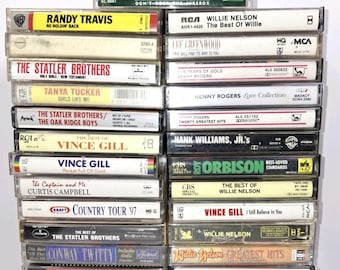 Lot Of 25 Vintage 1980's And Early 1990's Country Music Cassettes  Not Tested