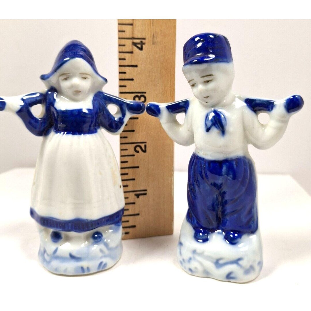 Vintage Ceramic Delft Porcelian Dutch Boy and Girl - Etsy