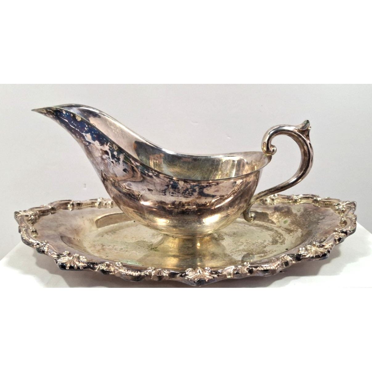 アンティーク】LEONARD シルバープレート トレイ 2枚セット 銀】【貴重