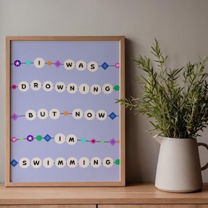 Impression de paroles Mac Miller | Affiche style bracelet de l'amitié (Téléchargement numérique, 18 x 24 pouces)