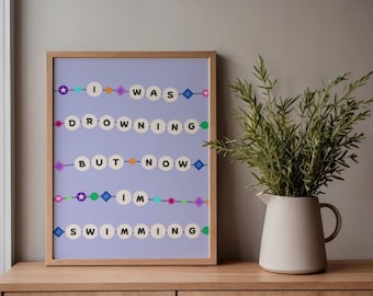 Mac Miller Lyric Print | Friendship Bracelet Style Poster (Digital Download, 18x24in)