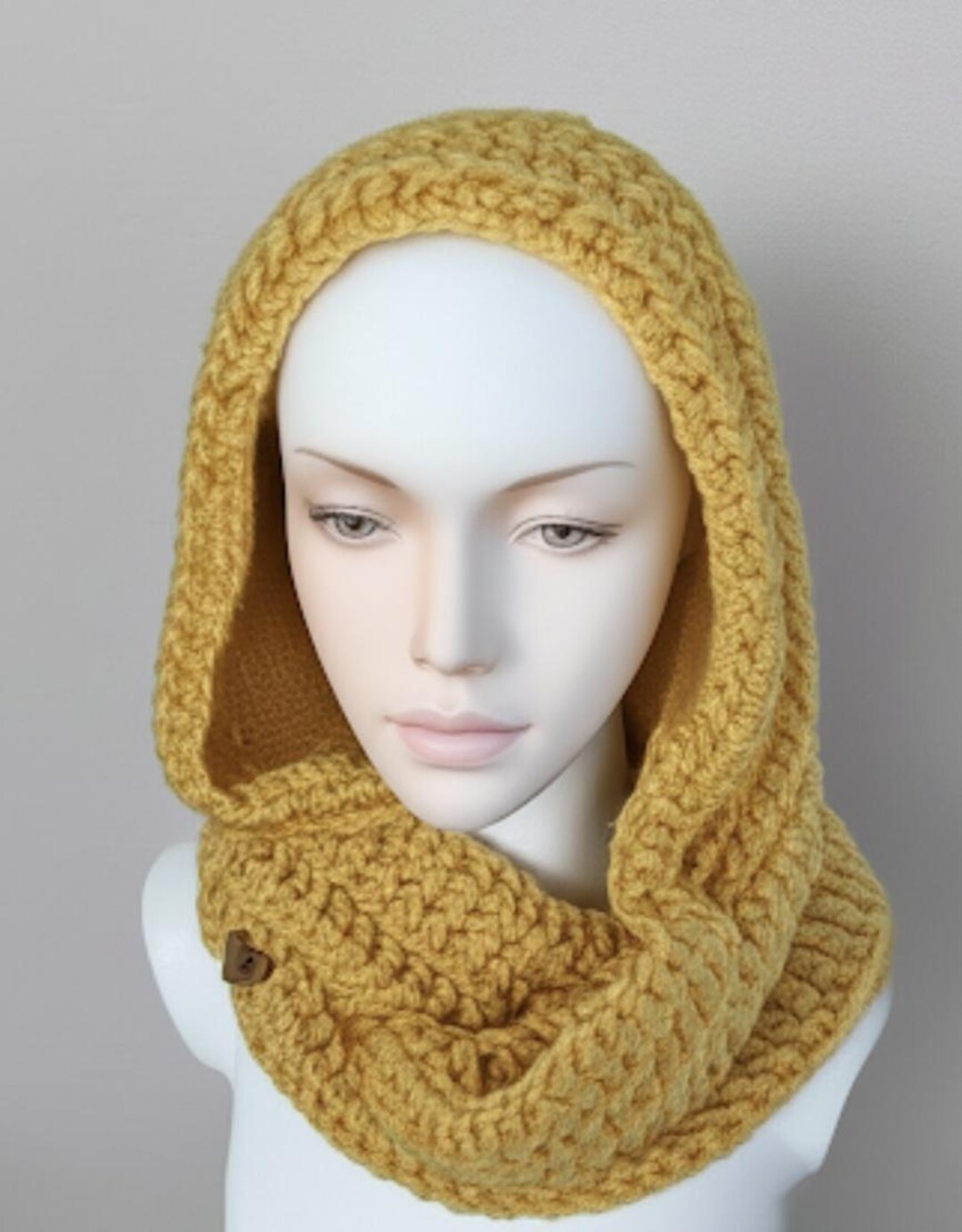 Hand-knit Golden Yellow Infinity Scarf - Etsy