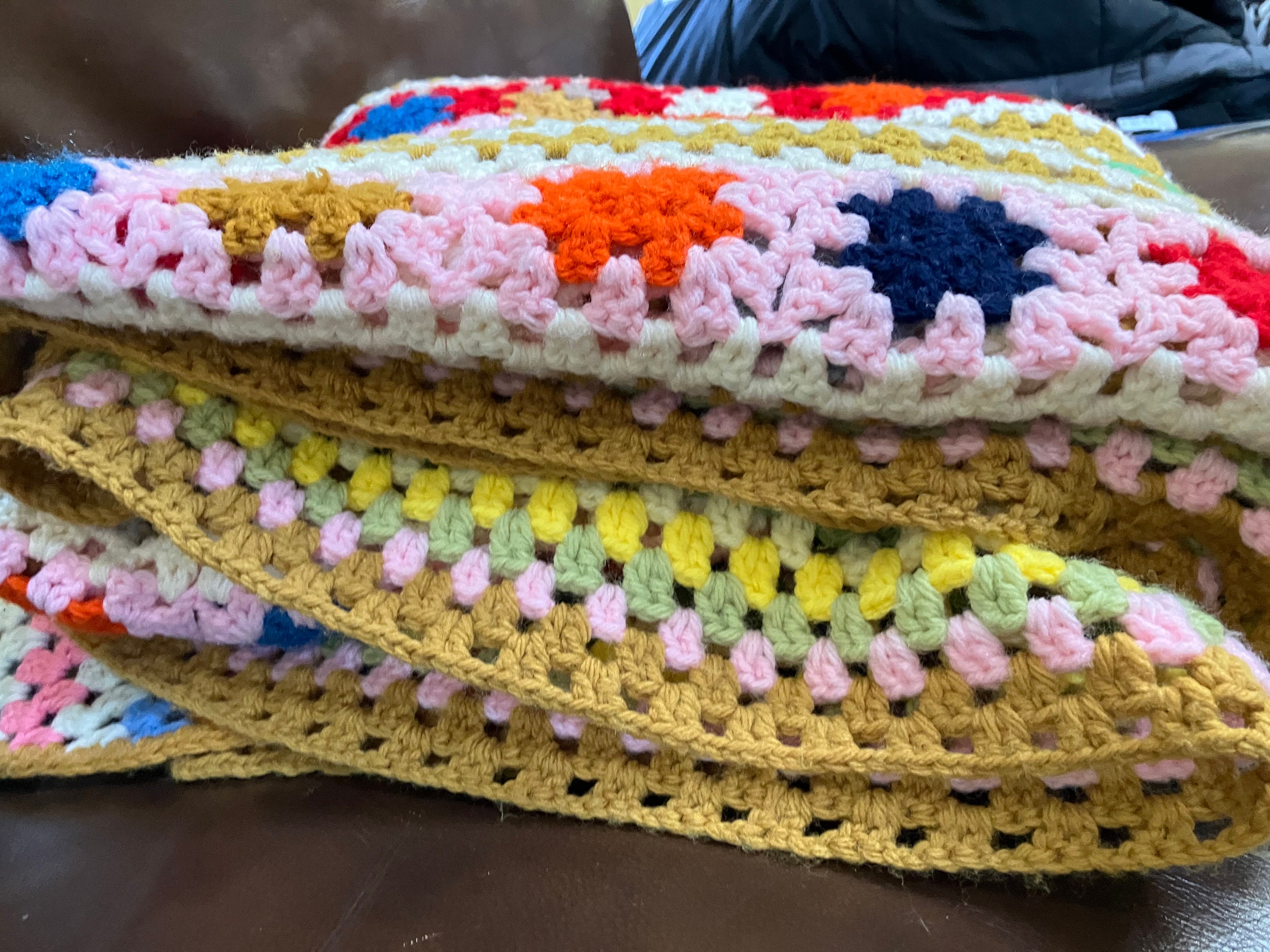 Vintage Crocheted Blanket Are Back Crochet Granny Square Blanket