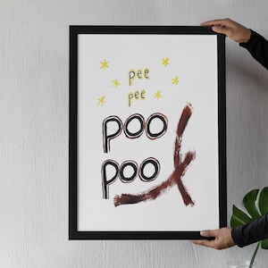 Pee Pee Poo Poo Digital Art Print Funny Wall Decor