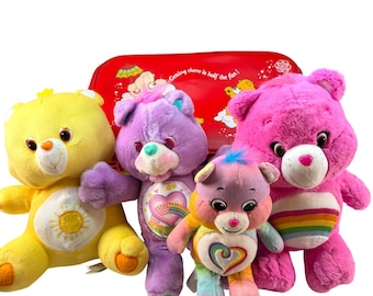 Lot de peluches Bisounours avec étui vintage 1991 Ensemble ours en commun 2013 2016 2021