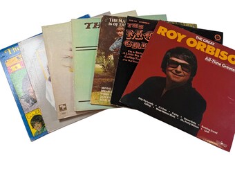 Vintage Vinyl Record Lot Classic Rock Pop Soundtracks 7 Albums Roy Orbison