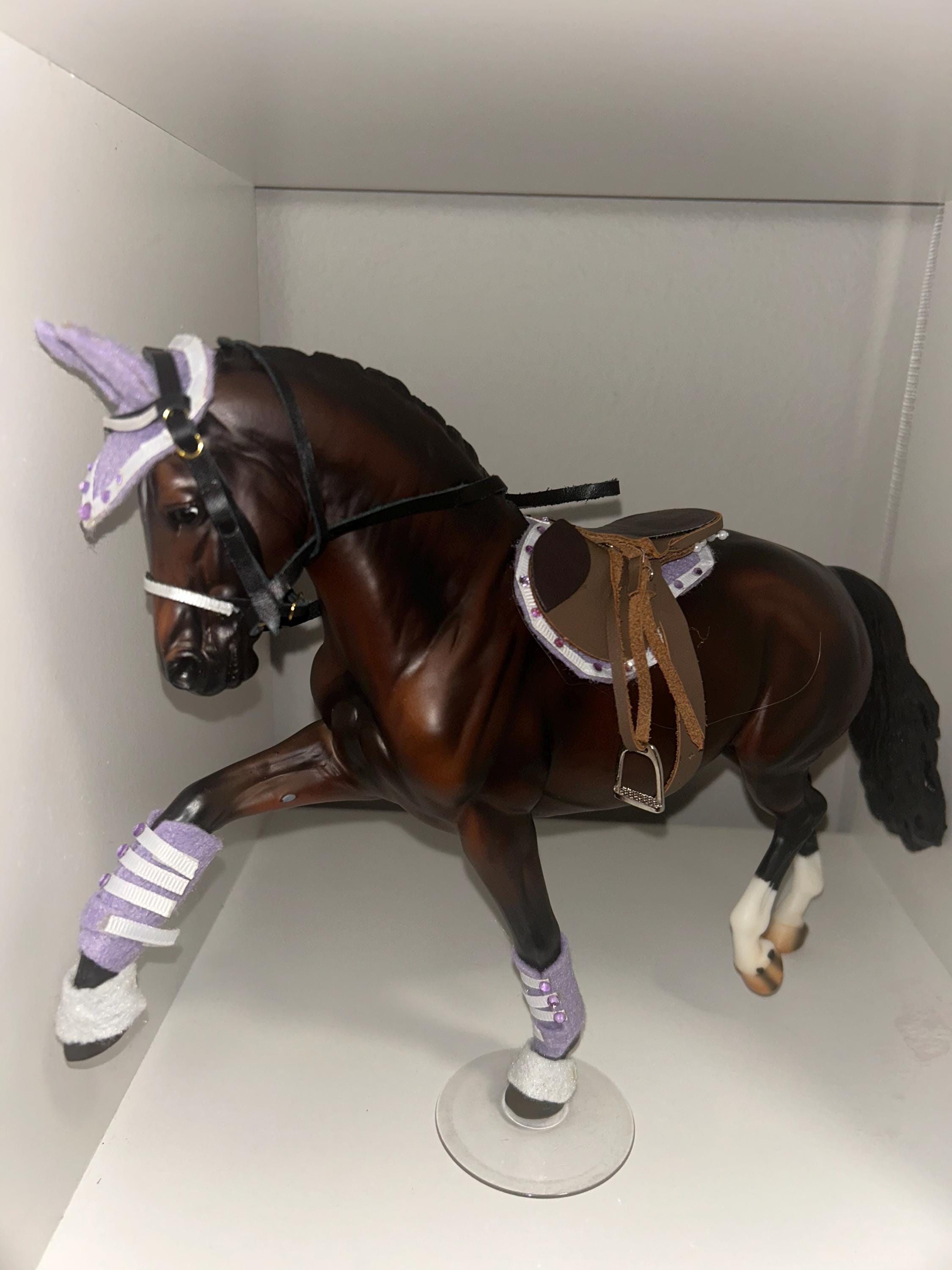 Breyer | Model Horse | Dressage | Tack Set | Scale 1:9 |purple| White ...