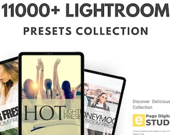 Colección de más de 11 000 ajustes preestablecidos avanzados de Lightroom / Paquete de edición fotográfica profesional