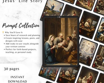 Colección de imágenes y sugerencias sobre la historia de la vida de Jesús (descarga digital)