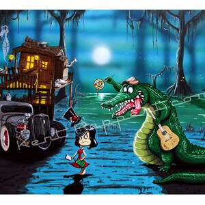 To Serve Gator - 13X19 Signed and Numbered Print by Kent Reppert