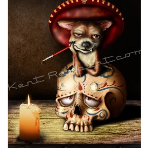 Day of the Chihuahua - 13X19 Signed and Numbered Print by Kent Reppert