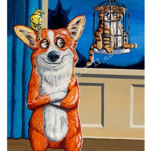 Corgi Karma - 8.5 X 11 Print by Kent Reppert II