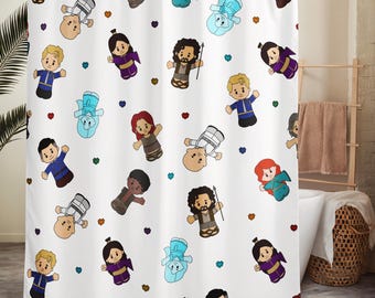 Storm Friends Shower Curtain Scattered