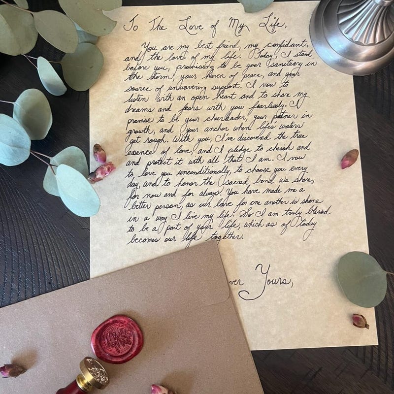 Handwritten Love Letter - Etsy