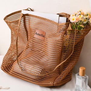 Benutzerdefinierte Strand Tragetasche, personalisierte Strandtasche, Hochzeitsgeschenke, Sanddichtes Nylon Mesh, Urlaubstasche, Strandhochzeitsgeschenk, Brautjungfer Tasche
