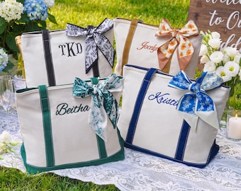 Benutzerdefinierte Name Tragetasche, personalisierte gestickte Canvas Einkaufstasche, Canvas Tragetasche, Brautjungfer Geschenk , Strandhandtasche, Bachelorette Geschenk, Geschenk für Sie