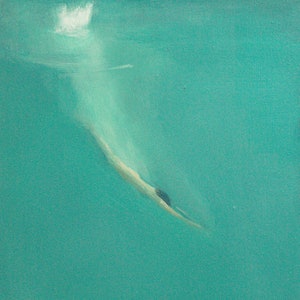 Deep Dive-Giclee Print-Fine Art Reproduction-Archival Print-Nude-Pool Painting-Angela Ooghe