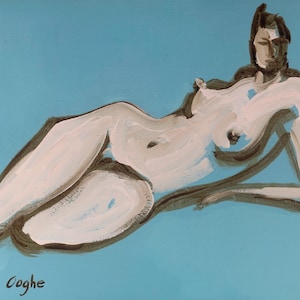 Mid Century-Nude Female-Giclee-Fine Art Print-Wall Art-Angela Ooghe
