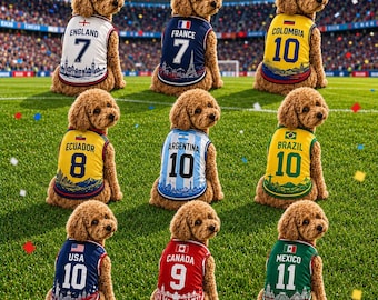 Personalized Pet Soccer Jersey, Custom Dog Cat Football Shirt with Name Number
