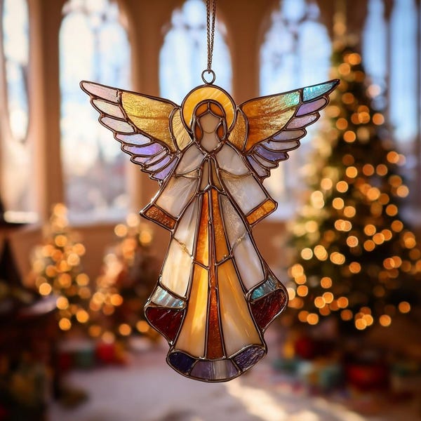 Handgemachter Acryl Engel Suncatcher Fensterschmuck Schutzengel Home Decor Geschenk