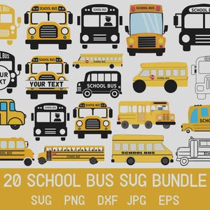 School Bus SVG Bundle: Teacher & Bus Driver Cut Files (Digital Download
