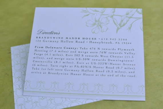 Direction Inserts For Invitations 9