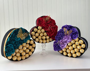 Bouquet di fiori eterni a forma di cuore