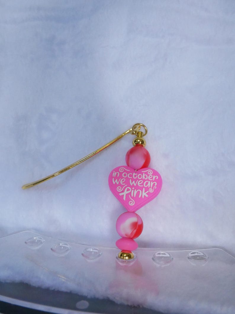 Breast Cancer-in October We Wear Pink Bookmark - Etsy