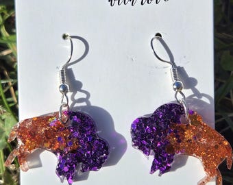 Buffalo Bandits Earrings: Glitter Team Spirit Jewelry