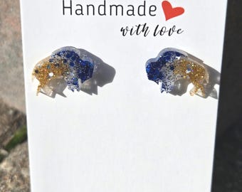 Buffalo Sabres Stud Earrings – Handmade Team Spirit Jewelry