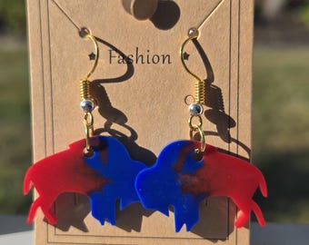 Buffalo Bills Blue & Red earrings