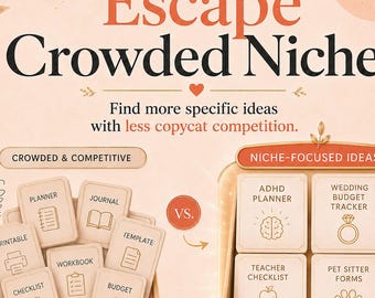 10,000 Digital Product Ideas for Beginners, Etsy Shop Idea Guide, Printable & Template Product Ideas